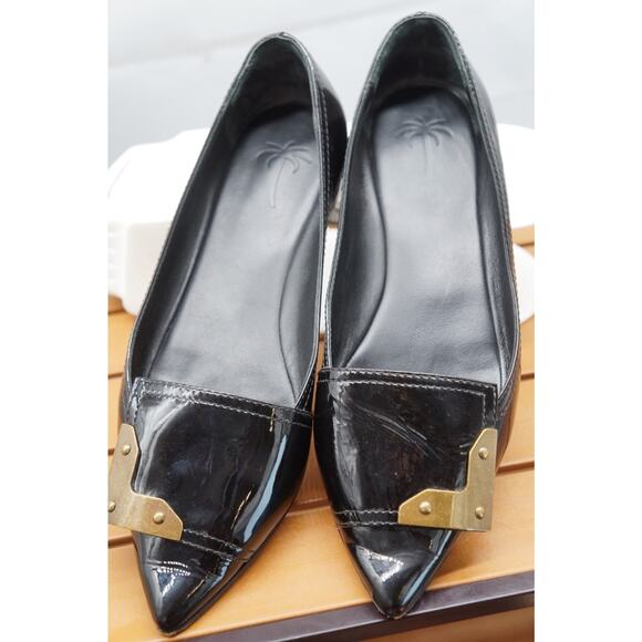 Tomas Maier pointy patent leather ballet flats Italy US 7.5 - Picture 1 of 13